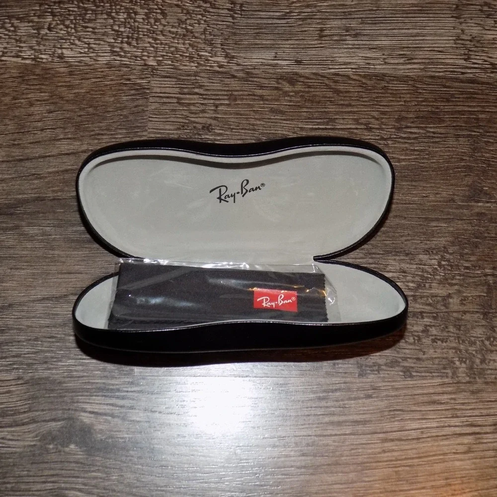 Ray-Ban Sunglasses Case Unisex OS Black Excellent Hard‎ Shell With Cloth